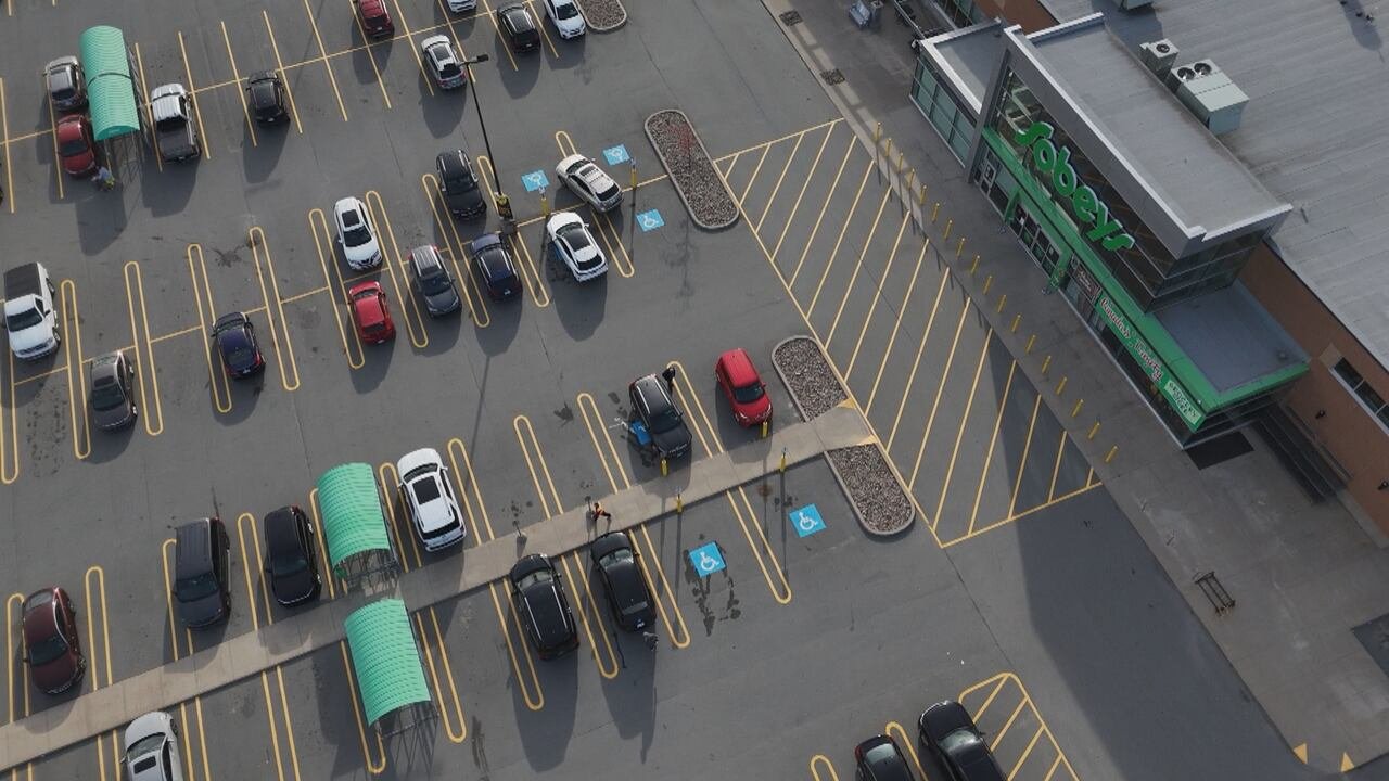 Sobeys parking lot aerial view halifax